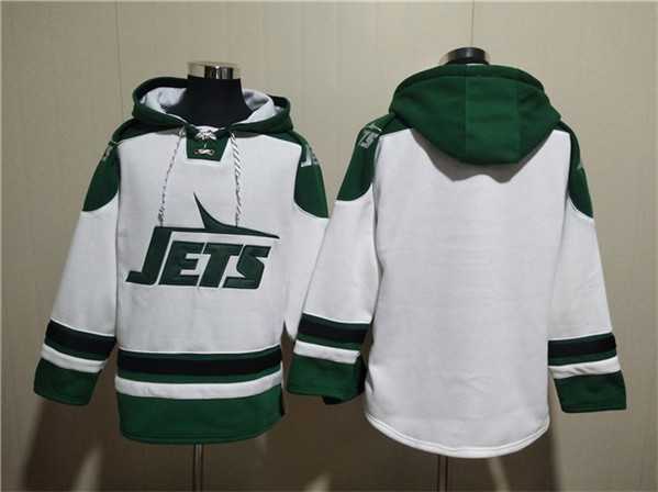 Men's New York Jets Blank White Ageless Must-Have Lace-Up Pullover Hoodie,We sell and wholesale Men's New York Jets Blank White Ageless Must-Have Lace-Up Pullover Hoodie on line form chian!
